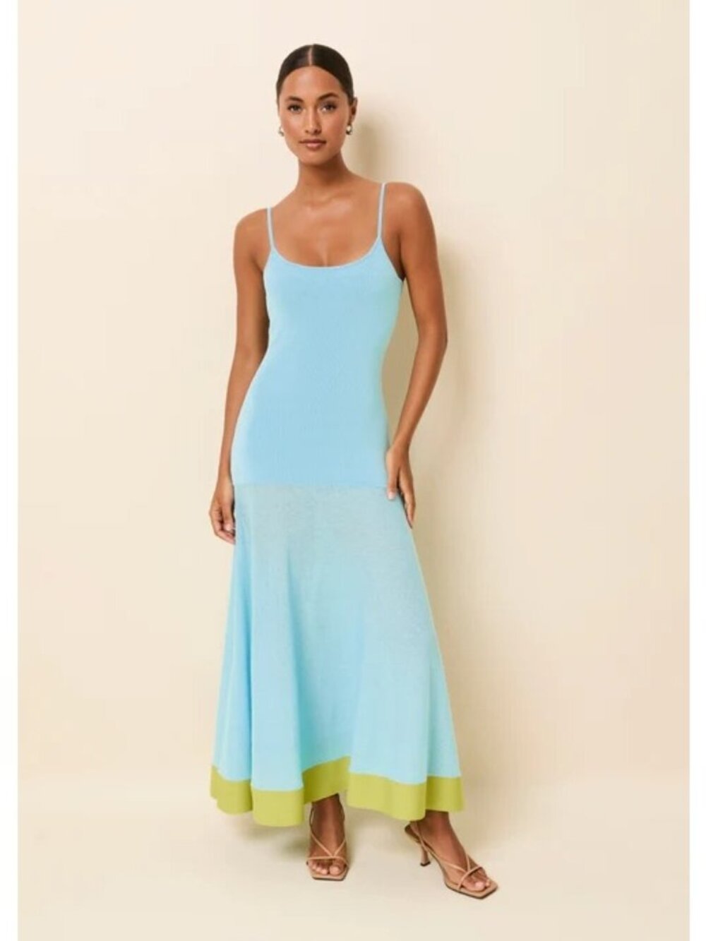 NWT Solid & Striped The Tess Dress Ocean Mist Size Small; small string pull.